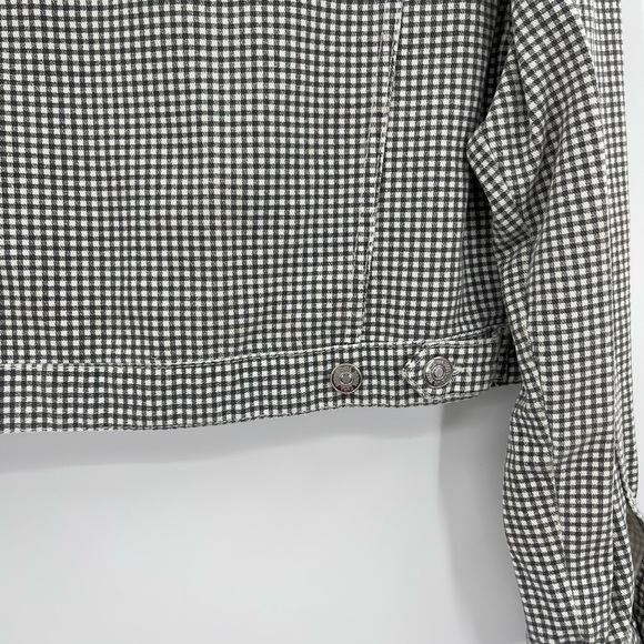 Women’s zara gingham denim jacket size small - Picture 6 of 8